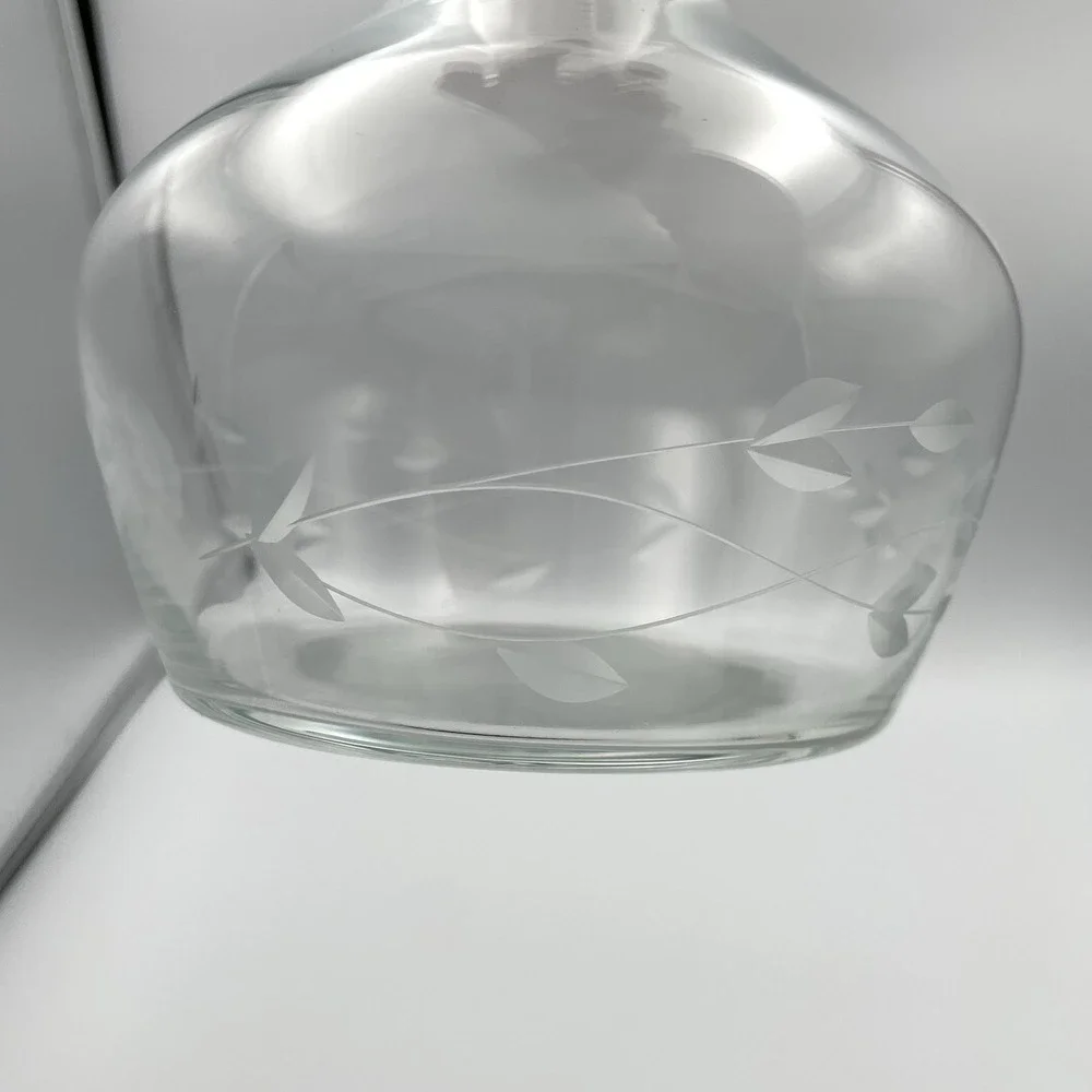 Princess House Heritage Etched Glass Carafe 8.5